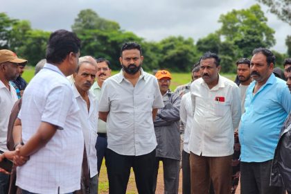 ಹೈಟೆಕ್ ಸ್ಟೇಡಿಯಂ ನಿರ್ಮಾಣ: ಸ್ಥಳ ಪರಿಶೀಲಿಸಿದ ಚನ್ನರಾಜ ಹಟ್ಟಿಹೊಳಿ