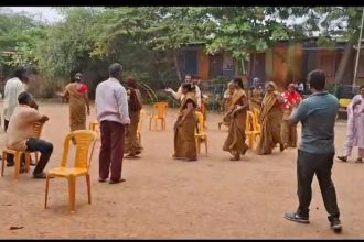 ಕಾರ್ಮಿಕರ ದಿನಾಚರಣೆ ಅಂಗವಾಗಿ ಪೌರಕಾರ್ಮಿಕರಿಗಾಗಿ ವಿವಿಧ ಸ್ಪರ್ಧೆ, ವೀರರಾಣಿ ಕಿತ್ತೂರು ಚೆನ್ನಮ್ಮ ಕನ್ನಡ ಶಾಲೆಯ ಮೈದಾನದಲ್ಲಿ