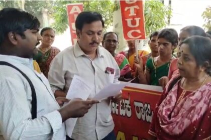 ಅಕ್ಷರ ದಾಸೋಹ ಕಾರ್ಮಿಕರ ಸಮಸ್ಯೆಗಳ ಇತ್ಯರ್ಥಕ್ಕೆ ಒತ್ತಾಯಿಸಿ ಮನವಿ.