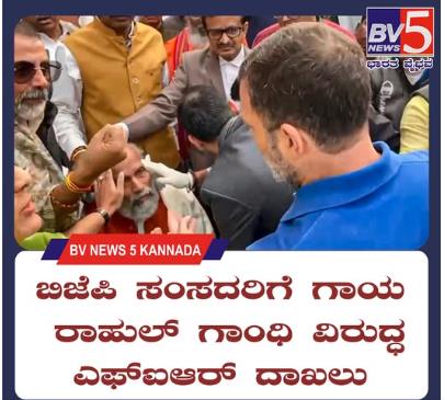 ಪ್ರತಿಭಟನೆ ವೇಳೆ ಬಿದ್ದು ಇಬ್ಬರು ಬಿಜೆಪಿ ಸಂಸದರಿಗೆ ಗಾಯ : ರಾಹುಲ್ ಗಾಂಧಿ ವಿರುದ್ಧ ಎಫ್‌ಐಆರ್ 