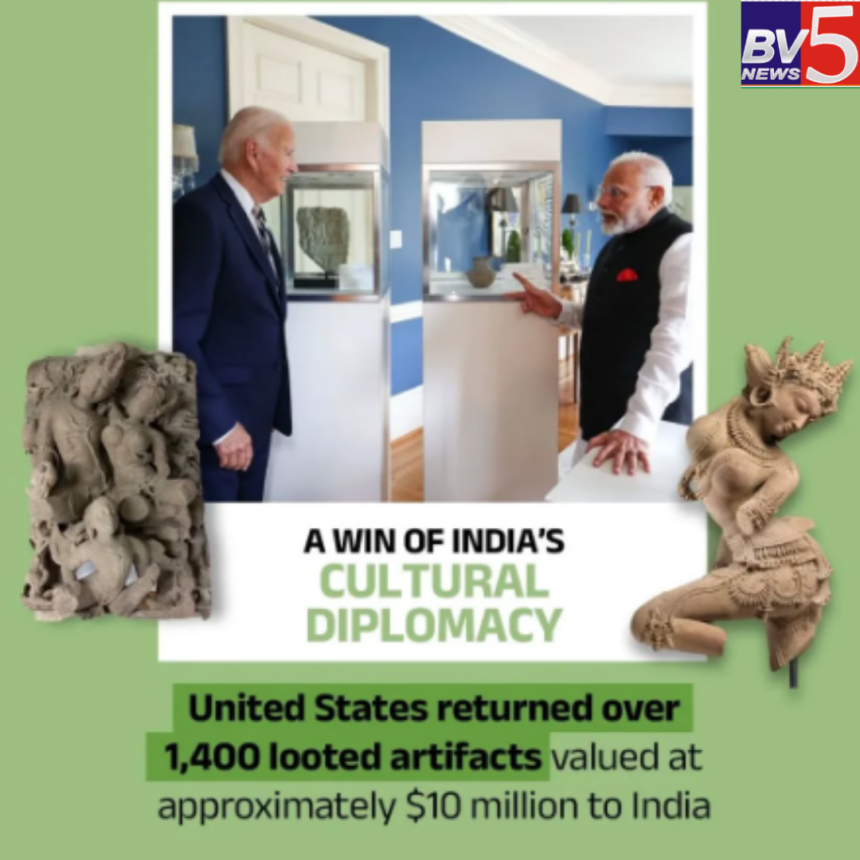 India’s Cultural Diplomacy Triumphs: 1,400 Looted Artifacts Returned.