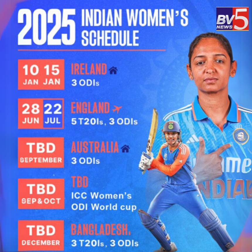 2025 Indian Women’s Cricket Schedule Announced!