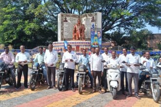 ಯಳಂದೂರು ತಾಲೂಕಿಗೆ ಶ್ರಮಿಸಿದ ವ್ಯಕ್ತಿಗಳನ್ನು ಗುರುತಿಸಲು 32 ಗ್ರಾಮಗಳಿಗೂ ಬೈಕ್ ರ್‍ಯಾಲಿ