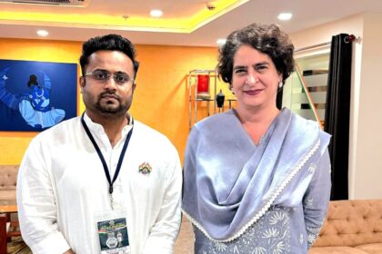 ಪ್ರಿಯಾಂಕಾ ಗಾಂಧಿ ಅವರನ್ನು ಸ್ವಾಗತಿಸಿದ ಮೃಣಾಲ್ ಹೆಬ್ಬಾಳ್ಕರ್