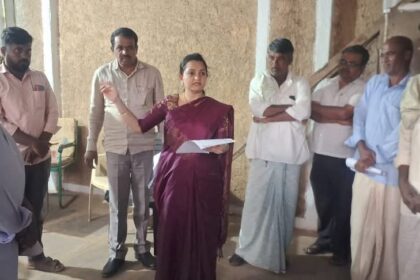 ಕಡಲೆಕಾಳು ಖರೀದಿ ಕೇಂದ್ರಕ್ಕೆ ಜಿಲ್ಲಾಧಿಕಾರಿಗಳ ಭೇಟಿ, ಪರಿಶೀಲನೆ