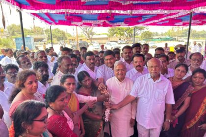 ಅಮೃತ್2.0 ಯೋಜನೆಗೆ ಭೂಮಿ ಪೂಜೆ ನೆರವೇರಿಸಿದ ಶಾಸಕ ಎನ್ ವೈ ಗೋಪಾಲಕೃಷ್ಣ ಹಾಗೂ  ಗೋವಿಂದ ಎಂ ಕಾರಜೋಳ