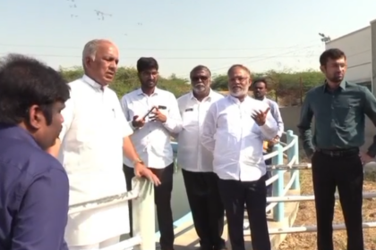 ರಾಂಪೂರ ಕೆರೆ ಪ್ರದೇಶಕ್ಕೆ ಸಚಿವರಾದ ಎನ್‌ ಎಸ್ ಬೋಸರಾಜು ಭೇಟಿ: ಪರಿಶೀಲನೆ