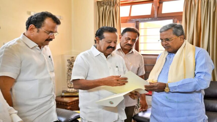 ಸಿಎಂ ಸಿದ್ದರಾಮಯ್ಯರನ್ನು ಭೇಟಿ ಮಾಡಿದ ತಮಿಳುನಾಡು ಸಚಿವ