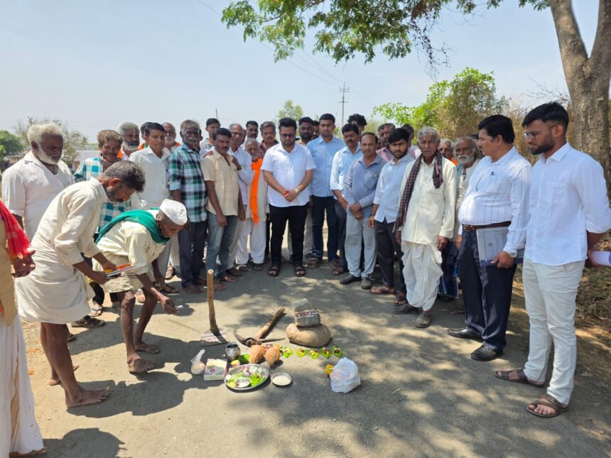 ರಸ್ತೆ ಕಾಮಗಾರಿಗೆ ಚಾಲನೆ
