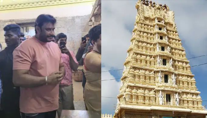 ಡೆವಿಲ್’ ಶೂಟಿಂಗ್  ಮುನ್ನ ಚಾಮುಂಡೇಶ್ವರಿ ದರ್ಶನ ಪಡೆದ ನಟ ದರ್ಶನ್ 