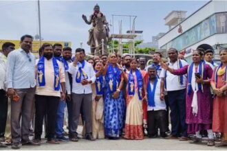 ಆರೋಪಿಗಳನ್ನು ಬಂದಿಸುವಂತೆ ಗೋಕಾಕದಲ್ಲಿ ಭಾರಿ ಪ್ರತಿಭಟನೆ