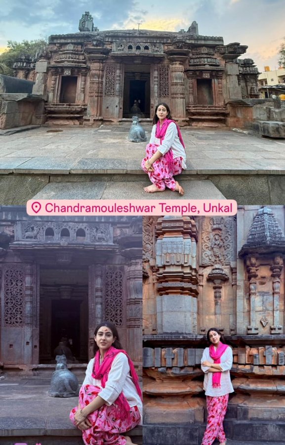 ಕರ್ನಾಟಕದ ದೇವಸ್ಥಾನಗಳಿಗೆ ಭೇಟಿ ನೀಡಿದ್ದ ಬಾಲಿವುಡ್ ನಟಿ ಸಾರಾ ಅಲಿ ಖಾನ್