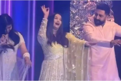 ‘ಕಜ್ರಾರೇ ಹಾಡಿಗೆ ಸ್ಟೇಪ್ಸ್ ಹಾಕಿದ ಐಶ್ವರ್ಯಾ ಮತ್ತು ಅಭಿಷೇಕ