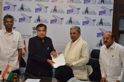 ಕೇಂದ್ರ ಸಚಿವ ನಿತಿನ್ ಗಡ್ಕರಿ ಭೇಟಿ ಮಾಡಿದ ಸಿಎಂ ಸಿದ್ದರಾಮಯ್ಯ, ಸಚಿವ ಸತೀಶ ಜಾರಕಿಹೊಳಿ