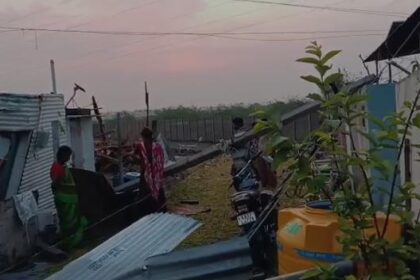 ಭಯಂಕರ ಗಾಳಿ ಮಳೆಗೆ ಜನರು ಪ್ರಾಣಾಪಾಯದಿಂದ ಪಾರು!