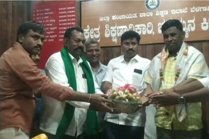 ಕಿತ್ತೂರು ಪಟ್ಟಣ ಪಂಚಾಯಿತಿ ಸದಸ್ಯರಿಂದ ಕ್ಷೇತ್ರ ಶಿಕ್ಷಣಾಧಿಕಾರಿಗಳಿಗೆ ಸನ್ಮಾನ