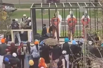 ಮೋದಿ, ಶಾ, ಜೈಶಂಕರ್ ಪ್ರತಿಕೃತಿಗಳನ್ನು ಜೈಲಿನಲ್ಲಿರಿಸಿ ಖಲಿಸ್ತಾನ್ ಪ್ರತಿಭಟನೆ