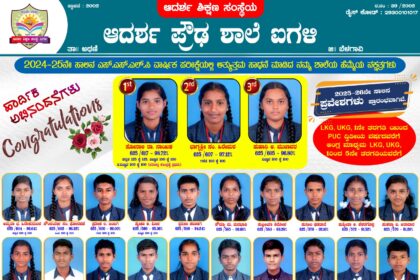 ಎಸ್ ಎಸ್ ಎಲ್ ಸಿ ಯಲ್ಲಿ ಆದರ್ಶ ಶಾಲೆಯ ವಿಧ್ಯಾರ್ಥಿಗಳ ಸಾಧನೆ