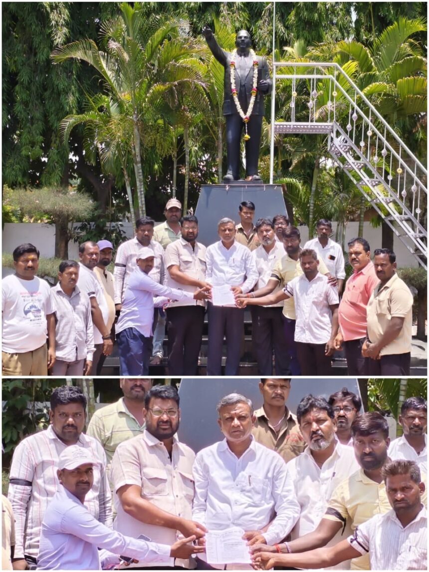 ಪೌರ ಕಾರ್ಮಿಕರ ಬೇಡಿಕೆಗಳನ್ನು ಈಡೇರಿಸುವಂತೆ ಮನವಿ. ಪೌರ ಕಾರ್ಮಿಕರ ಬೇಡಿಕೆಗಳನ್ನು ಈಡೇರಿಸುವಂತೆ ಮನವಿ.