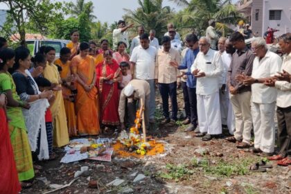 ಅಂಗನವಾಡಿ ಕಟ್ಟಡ ನಿರ್ಮಾಣ ಕಾಮಗಾರಿಗೆ ಚಾಲನೆ