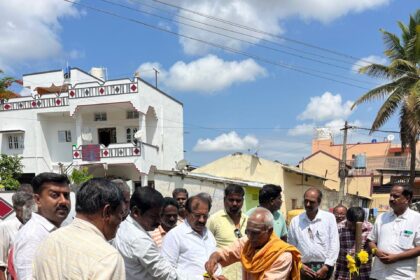 ರಸ್ತೆ ಅಭಿವೃದ್ಧಿ ಕಾಮಗಾರಿಗೆ ಶಾಸಕ ಷಡಕ್ಷರಿ ಗುದ್ದಲಿ ಪೂಜೆ