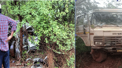 ಭೀಕರ ರಸ್ತೆ ಅಪಘಾತ, ಸ್ಥಳದಲ್ಲೇ ನಾಲ್ವರ ಸಾವು.