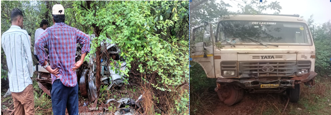 ಭೀಕರ ರಸ್ತೆ ಅಪಘಾತ, ಸ್ಥಳದಲ್ಲೇ ನಾಲ್ವರ ಸಾವು. ಭೀಕರ ರಸ್ತೆ ಅಪಘಾತ, ಸ್ಥಳದಲ್ಲೇ ನಾಲ್ವರ ಸಾವು.