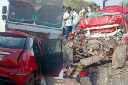 ಭೀಕರ ರಸ್ತೆ ಅಪಘಾತ: ಸ್ಥಳದಲ್ಲೇ ಐವರ ಸಾವು