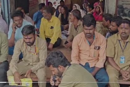 ಎಲ್ಲಿವರೆಗೂ ಹೋರಾಟ,ಗೆಲ್ಲೋವರೆಗೂ ಹೋರಾಟ,ಪೌರ ನೌಕರರ ಮುಷ್ಕರ