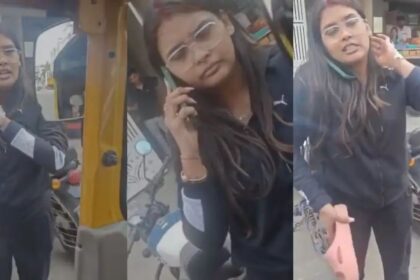 ಬೈಕ್ ಗೆ ಆಟೋ ಟಚ್ ಆಗಿದಕ್ಕೆ ಚಾಲಕನಿಗೆ ಚಪ್ಪಲಿಯಲ್ಲಿ ತಳಿಸಿದ ಯುವತಿ