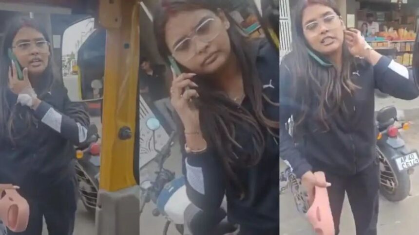 ಬೈಕ್ ಗೆ ಆಟೋ ಟಚ್ ಆಗಿದಕ್ಕೆ ಚಾಲಕನಿಗೆ ಚಪ್ಪಲಿಯಲ್ಲಿ ತಳಿಸಿದ ಯುವತಿ ಬೈಕ್ ಗೆ ಆಟೋ ಟಚ್ ಆಗಿದಕ್ಕೆ ಚಾಲಕನಿಗೆ ಚಪ್ಪಲಿಯಲ್ಲಿ ತಳಿಸಿದ ಯುವತಿ