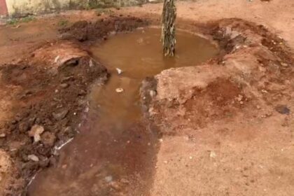 ಪೈಪ್ ಲೈನ್ ಒಡೆದು  ನೀರು ಪೋಲು: ಕಣ್ಮುಚ್ಚಿ ಕುಳಿತ ಅಧಿಕಾರಿಗಳು