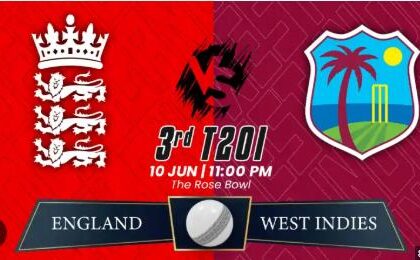 ಇಂಗ್ಲೆಂಡ್- ವೆಸ್ಟ್ ಇಂಡೀಸ್ ಮೂರನೇ ಟ್ವೆಂಟಿ-20 ಪಂದ್ಯ ಇಂದು