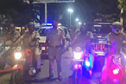 ಗೋಕಾಕ ಜಾತ್ರೆ ನಿಮಿತ್ಯ ನಗರದಲ್ಲಿ ವಿಶೇಷ ಪೋಲಿಸ್ ಗಸ್ತು ಪಡೆಯ ಪೂರ್ವಭ್ಯಾಸ