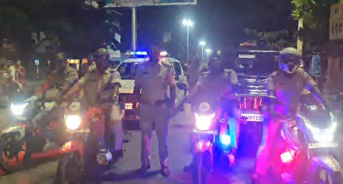 ಗೋಕಾಕ ಜಾತ್ರೆ ನಿಮಿತ್ಯ ನಗರದಲ್ಲಿ ವಿಶೇಷ ಪೋಲಿಸ್ ಗಸ್ತು ಪಡೆಯ ಪೂರ್ವಭ್ಯಾಸ