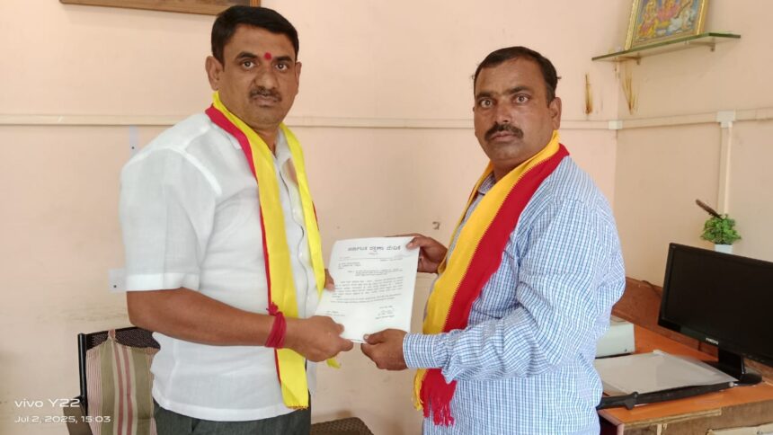 ಖಾದಕಲಾಟ್ ಗ್ರಾಮ ಘಟಕದ ಕರವೇ ಅಧ್ಯಕ್ಷರ ನೇಮಕ.