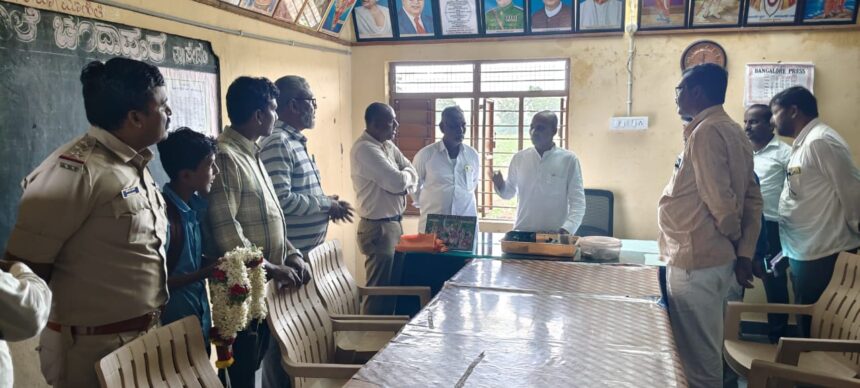 ಚಂದಾಪುರ ಸರಕಾರಿ ಪ್ರೌಢ ಶಾಲೆಗೆ ಸಚಿವ ಶರಣಪ್ರಕಾಶ ದಿಢೀರ್ ಭೇಟಿ