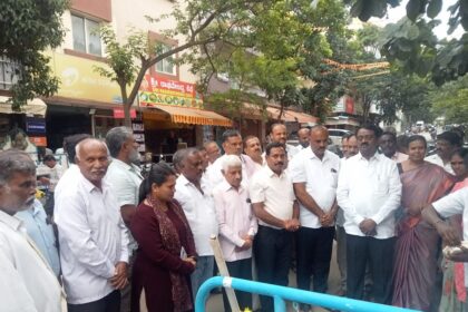 ಜಿಕೆಡಬ್ಲ್ಯೂ ಲೇಔಟದಲ್ಲಿ ಸ್ಯಾನಿಟರಿ ಕಾಮಗಾರಿಗೆ ಚಾಲನೆ :ಶಾಸಕ ಎಸ್ ಮುನಿರಾಜು