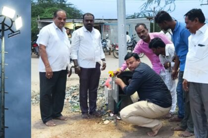 ಹೈ ಮಾಸ್ಕ್ ಲೈಟ್ ಗಳಿಗೆ ಚಾಲನೆ ನೀಡಿದ ಎಂ. ಡಿ. ಸಂಧಾನಿ