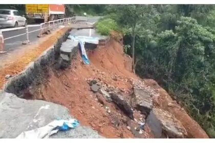 ನಿರಂತರ ಮಳೆ : ಕರ್ನಾಟಕ-ಗೋವಾ ರಾಷ್ಟ್ರೀಯ ಹೆದ್ದಾರಿ ಕುಸಿತ