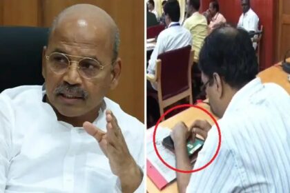 ಅತ್ತ ಸಚಿವರ ಕೆಡಿಪಿ ಸಭೆ : ಇತ್ತ ರಮ್ಮಿ ಆಟದಲ್ಲಿ ಅಧಿಕಾರಿ ಬ್ಯುಸಿ  