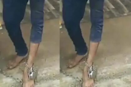 ಸಾಲ ತೀರಿಸಿಲ್ಲ ಎಂದು ವ್ಯಕ್ತಿಯ ಕಾಲಿಗೆ ಸರಪಳಿ ಕಟ್ಟಿ ಹಿಂಸೆ 