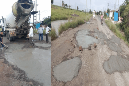 ಅಪ್ಪಾಚಿವಾಡಿ ಮಂಗಳಮೂರ್ತಿ ನಿವಾಸಕ್ಕೆ ಹೋಗುವ ದಾರಿಯಲ್ಲಿ ಬಿತ್ತಿರುವ ಗುಂಡಿಗಳನ್ನು ತುರ್ತಾಗಿ ಮುಚ್ಚಲಾಯಿತು.