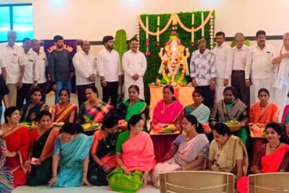 ಗೃಹಿಣಿಯರಿಗೆ ಬಾಗಿನ ಅರ್ಪಣೆ ಮೂಲಕ ಗಣೇಶ ಪ್ರತಿಷ್ಠಾಪಿಸಿದ ಲಯನ್ಸ್
