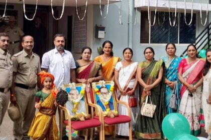 ಪೊಲೀಸರಿಗೆ ರಕ್ಷಾಬಂಧನ ಕಟ್ಟಿದ ಸಂಕಲ್ಪದ ಮಹಿಳೆಯರು