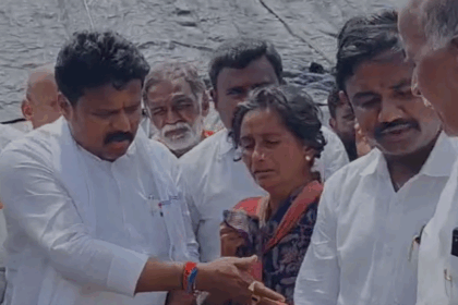 ಶಾಸಕ ದದ್ದಲ್ ರಿಂದ 5 ಲಕ್ಷ ರೂ ಪರಿಹಾರ ಚೆಕ್ ವಿತರಣೆ