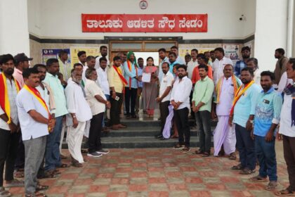 ವಿವಿಧ ಹಳ್ಳಿಗಳ ಹಣದಿ ರಸ್ತೆಗಳು ಸುಧಾರಣೆ ಮಾಡುವಂತೆ ಕರವೇ ಒತ್ತಾಯ