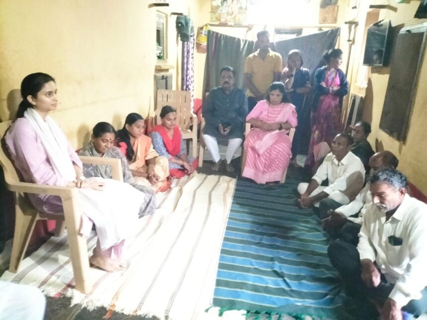 ಕಿರಣರಾಜ ಕುಟುಂಬಕ್ಕೆ ಸಂಸದೆ ಪ್ರಿಯಾಂಕ ಸಾಂತ್ವನ