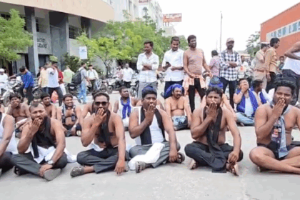 ಒಳ ಮೀಸಲಾತಿ ಜಾರಿಗಾಗಿ ಜನಾಕ್ರೋಶ ಅರೆಬೆತ್ತಲೆ ಪ್ರತಿಭಟನೆ!