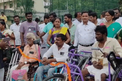 ವಿಶೇಷ ಚೇತನರಿಗೆ ಬ್ಯಾಟರಿ ಚಾಲಿತ ಮೂರು ಚಕ್ರ ಬೈಸಿಕಲ್ ವಿತರಣೆ